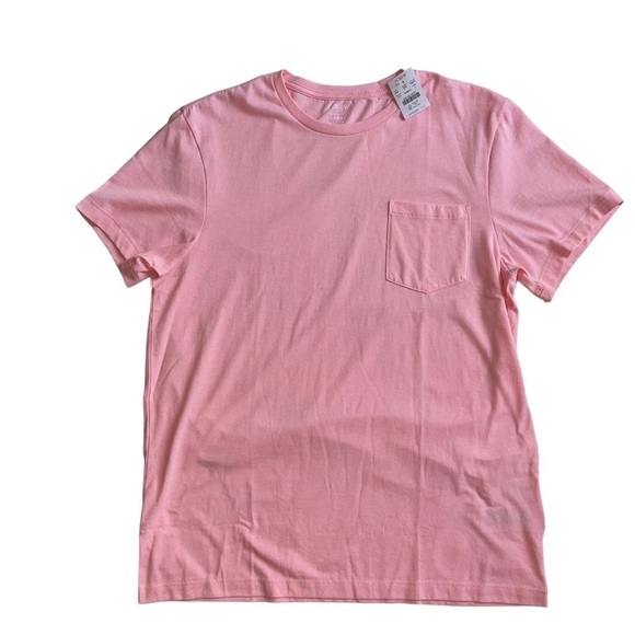 J. Crew Men’s size Large Pocket Tee Slim Heathered Washed T-Shirt cool Pink NWT - Picture 3 of 9